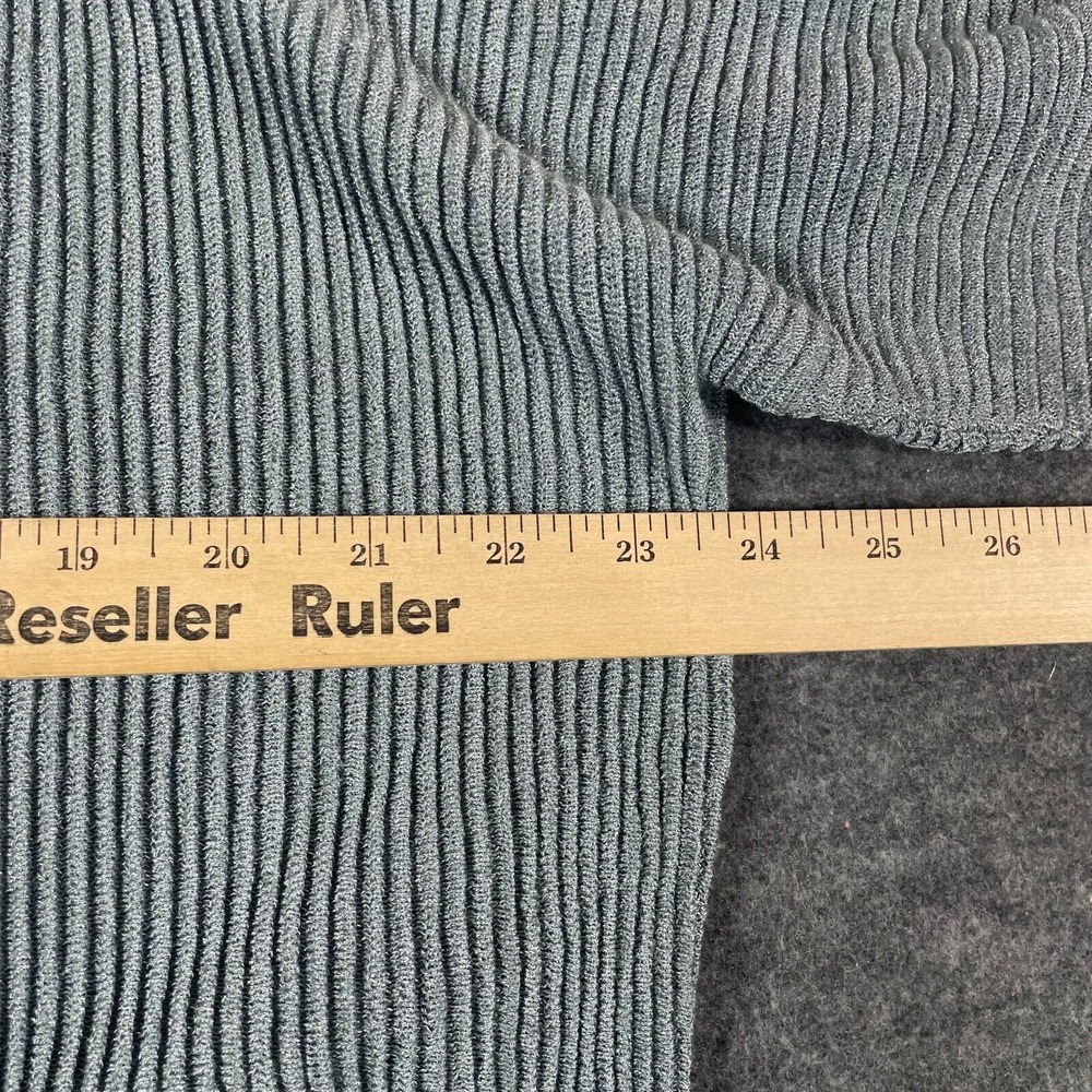 Eileen Fisher Metallic Silver Gray Ribbed Sweater is - Picture 10 of 11
